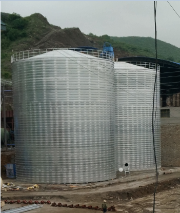 临江粮食钢板仓的安装全过程不用热焊接